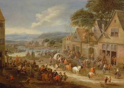 A Village Fair by Mathys Schoevaerdts